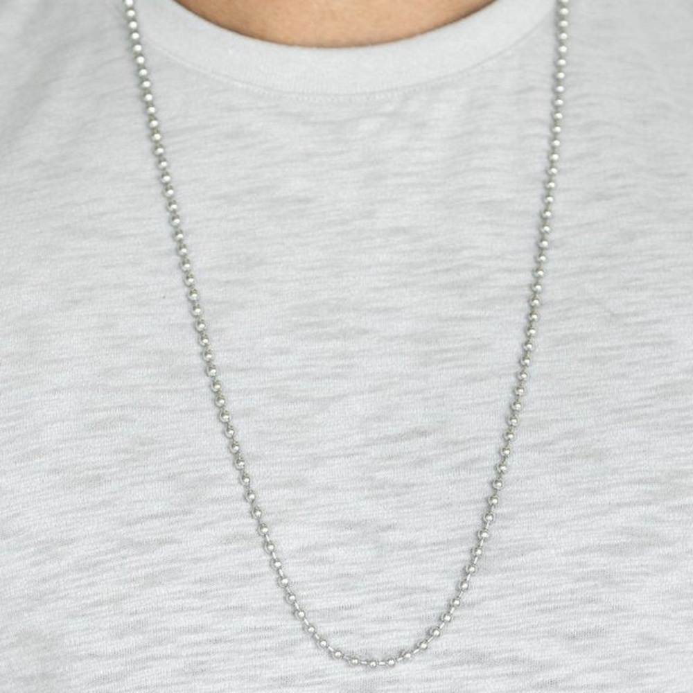Silver Beaded Necklace